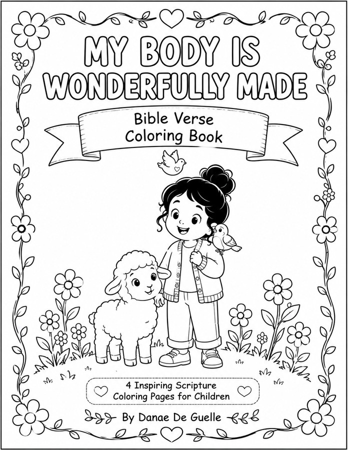My Body Is Wonderfully Made Bible Verse Coloring Book cover